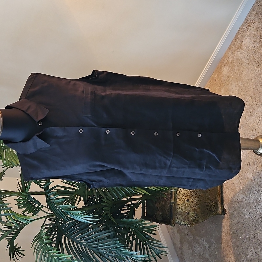 Chico's no iron linen SL tunic shirt